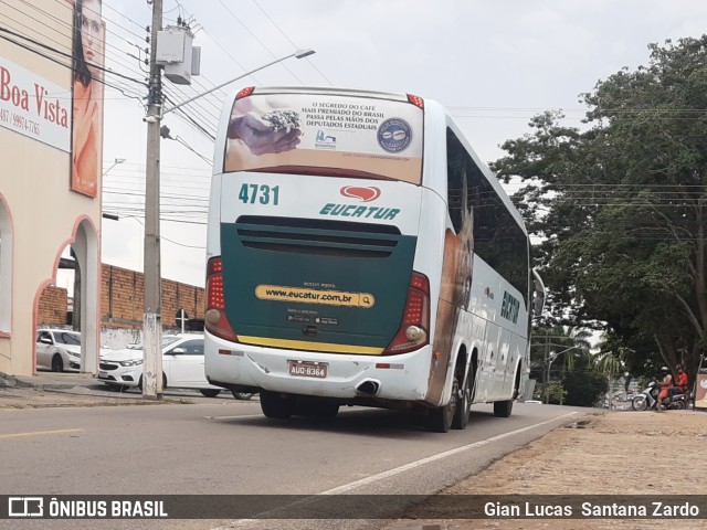 Eucatur - Empresa União Cascavel de Transportes e Turismo 4731 na cidade de Ji-Paraná, Rondônia, Brasil, por Gian Lucas  Santana Zardo. Número da foto: #11105883.