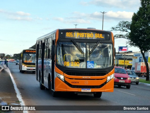 Auto Viação Marechal Brasília 445614 na cidade de Taguatinga, Distrito Federal, Brasil, por Brenno Santos. Número da foto: #11106775.
