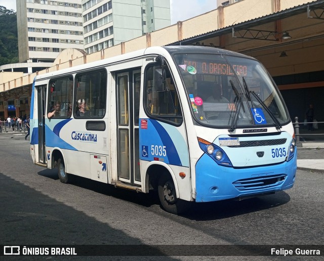 Viação Cascatinha 5035 na cidade de Petrópolis, Rio de Janeiro, Brasil, por Felipe Guerra. ID da foto: 11106582.