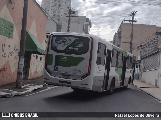 Empresa de Ônibus Vila Galvão 2436 na cidade de Guarulhos, São Paulo, Brasil, por Rafael Lopes de Oliveira. Número da foto: #11106204.