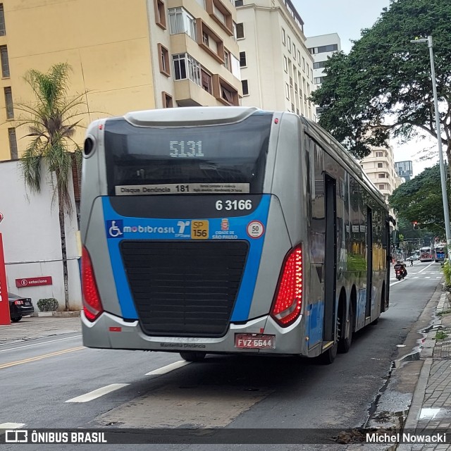Viação Paratodos > São Jorge > Metropolitana São Paulo > Mobibrasil 6 3166 na cidade de São Paulo, São Paulo, Brasil, por Michel Nowacki. Número da foto: #11106317.