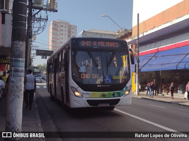 Viação Vaz 02 644 na cidade de Santo André, São Paulo, Brasil, por Rafael Lopes de Oliveira. Número da foto: #11109697.