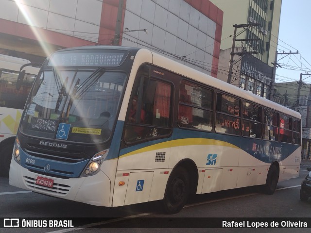 Viação Vaz 02 610 na cidade de Santo André, São Paulo, Brasil, por Rafael Lopes de Oliveira. Número da foto: #11109611.