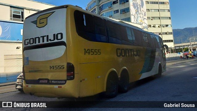 Empresa Gontijo de Transportes 14555 na cidade de Rio de Janeiro, Rio de Janeiro, Brasil, por Gabriel Sousa. ID da foto: 11107238.