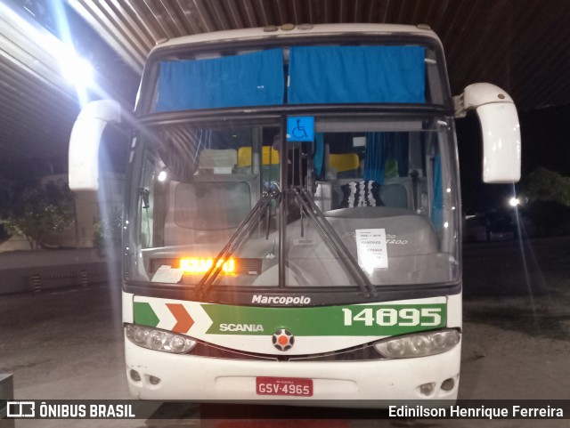 Empresa Gontijo de Transportes 14895 na cidade de Teófilo Otoni, Minas Gerais, Brasil, por Edinilson Henrique Ferreira. ID da foto: 11109420.