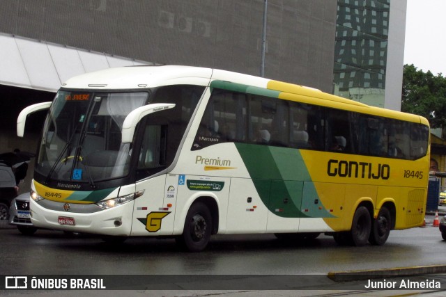 Empresa Gontijo de Transportes 18445 na cidade de Rio de Janeiro, Rio de Janeiro, Brasil, por Junior Almeida. ID da foto: 11109580.