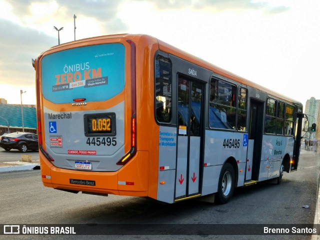 Auto Viação Marechal Brasília 445495 na cidade de Taguatinga, Distrito Federal, Brasil, por Brenno Santos. ID da foto: 11107353.