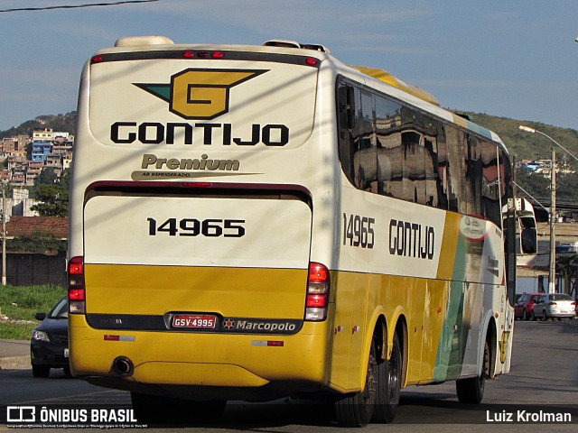 Empresa Gontijo de Transportes 14965 na cidade de Juiz de Fora, Minas Gerais, Brasil, por Luiz Krolman. ID da foto: 11108087.