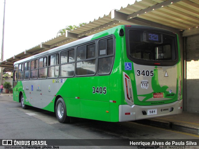 VB Transportes e Turismo 3405 na cidade de Campinas, São Paulo, Brasil, por Henrique Alves de Paula Silva. Número da foto: #11107959.