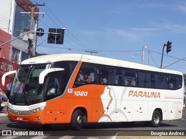 Viação Paraúna 1020 na cidade de Goiânia, Goiás, Brasil, por Douglas Andrez. ID da foto: 11112335.