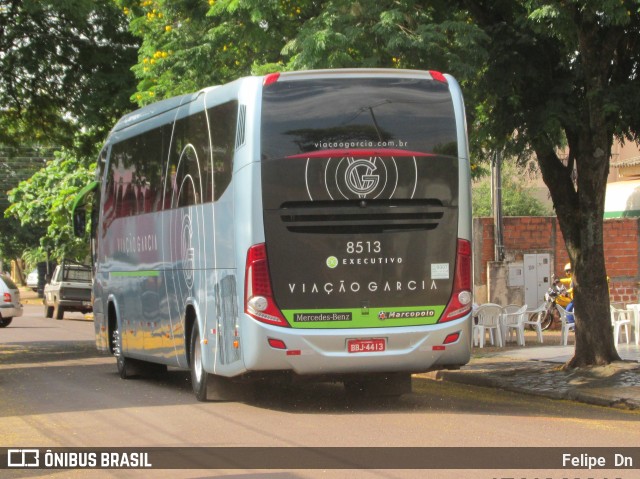 Viação Garcia 8513 na cidade de Toledo, Paraná, Brasil, por Felipe  Dn. Número da foto: #11111590.