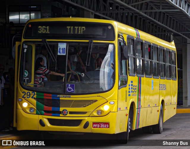 Borborema Imperial Transportes 292 na cidade de Recife, Pernambuco, Brasil, por Shanny Bus. Número da foto: #11112276.