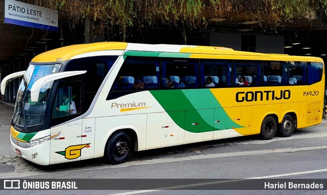 Empresa Gontijo de Transportes 19420 na cidade de Belo Horizonte, Minas Gerais, Brasil, por Hariel Bernades. ID da foto: 11113486.