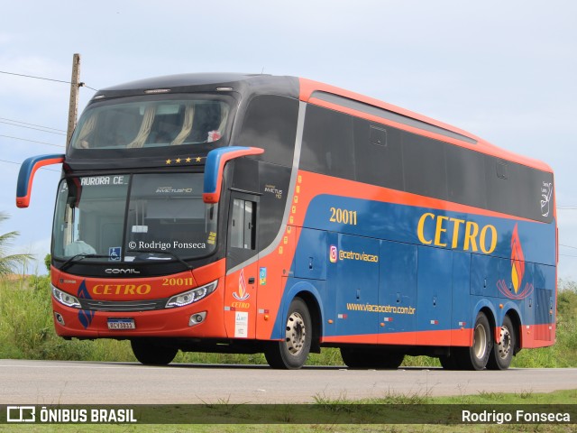 Viação Cetro 20011 na cidade de Barra de São Miguel, Alagoas, Brasil, por Rodrigo Fonseca. ID da foto: 11112499.