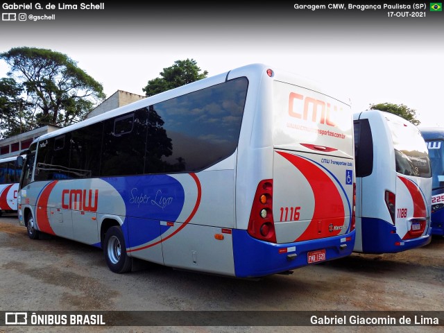 CMW Transportes 1116 na cidade de Bragança Paulista, São Paulo, Brasil, por Gabriel Giacomin de Lima. ID da foto: 11115025.