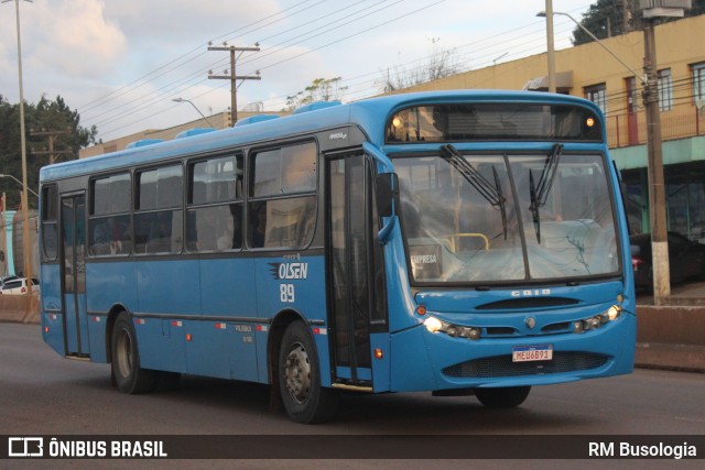 Olsen Transportes Coletivos 89 na cidade de Caçador, Santa Catarina, Brasil, por RM Busologia. Número da foto: #11114578.