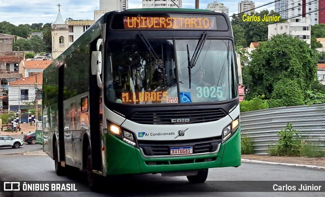 Expresso Caribus Transportes 3025 na cidade de Cuiabá, Mato Grosso, Brasil, por Carlos Júnior. Número da foto: #11115659.