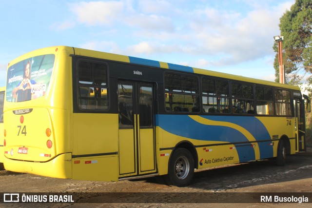 Auto Coletivo Caçador 74 na cidade de Caçador, Santa Catarina, Brasil, por RM Busologia. ID da foto: 11114580.