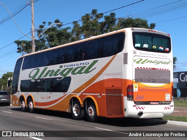 Agaltur Turismo - Unigal Transportes e Turismo 166 na cidade de Porto Alegre, Rio Grande do Sul, Brasil, por André Lourenço de Freitas. ID da foto: 11115852.