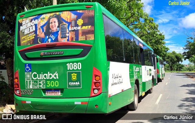 Viação Paraense Cuiabá Transportes 1080 na cidade de Cuiabá, Mato Grosso, Brasil, por Carlos Júnior. Número da foto: #11115243.