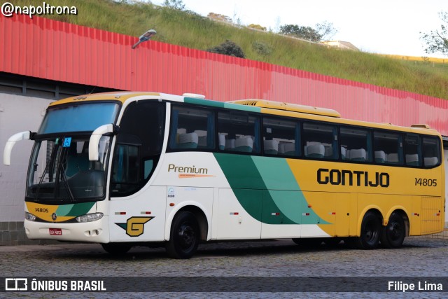 Empresa Gontijo de Transportes 14805 na cidade de João Monlevade, Minas Gerais, Brasil, por Filipe Lima. Número da foto: #11117840.