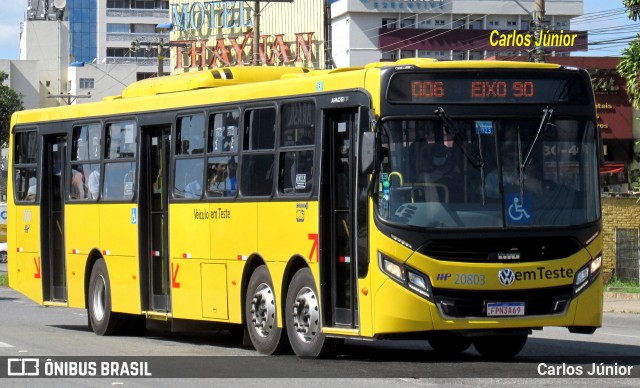 HP Transportes Coletivos 20803 na cidade de Aparecida de Goiânia, Goiás, Brasil, por Carlos Júnior. Número da foto: #11117637.