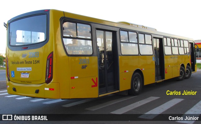 HP Transportes Coletivos 20803 na cidade de Aparecida de Goiânia, Goiás, Brasil, por Carlos Júnior. Número da foto: #11117603.