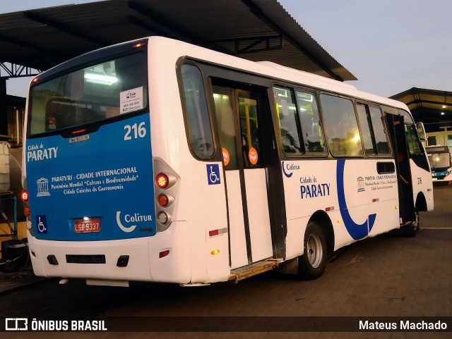 Colitur Transportes Rodoviários 216 na cidade de Paraty, Rio de Janeiro, Brasil, por Mateus Machado. Número da foto: #11118001.