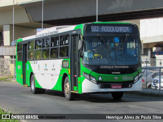 VB Transportes e Turismo 3344 na cidade de Campinas, São Paulo, Brasil, por Henrique Alves de Paula Silva. ID da foto: 11116875.