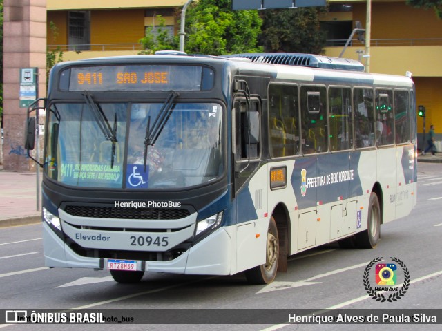 SM Transportes 20945 na cidade de Belo Horizonte, Minas Gerais, Brasil, por Henrique Alves de Paula Silva. Número da foto: #11116894.