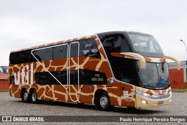UTIL - União Transporte Interestadual de Luxo 11404 na cidade de Juiz de Fora, Minas Gerais, Brasil, por Paulo Henrique Pereira Borges. Número da foto: #11117861.