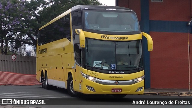Viação Itapemirim 17005 na cidade de Porto Alegre, Rio Grande do Sul, Brasil, por André Lourenço de Freitas. Número da foto: #11117834.