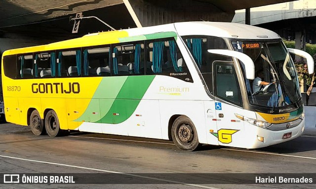 Empresa Gontijo de Transportes 18870 na cidade de Belo Horizonte, Minas Gerais, Brasil, por Hariel Bernades. Número da foto: #11119921.