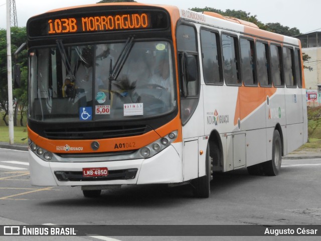 Viação São José A01042 na cidade de Nova Iguaçu, Rio de Janeiro, Brasil, por Augusto César. ID da foto: 11120553.