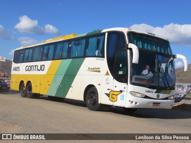 Empresa Gontijo de Transportes 14105 na cidade de Taquaritinga do Norte, Pernambuco, Brasil, por Lenilson da Silva Pessoa. ID da foto: 11120011.