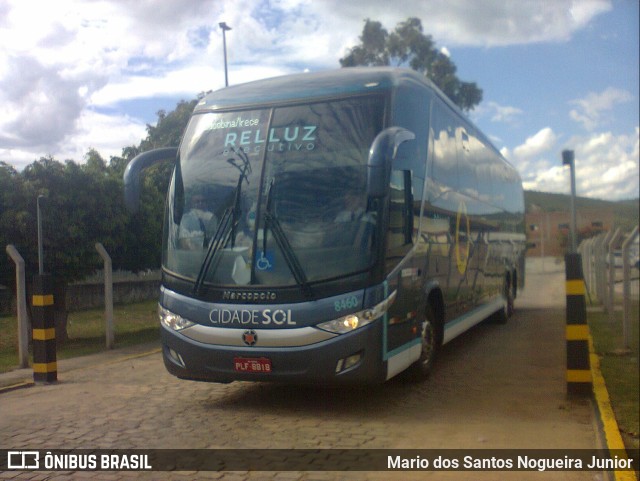 Viação Cidade Sol 8460 na cidade de Jacobina, Bahia, Brasil, por Mario dos Santos Nogueira Junior. Número da foto: #11120311.
