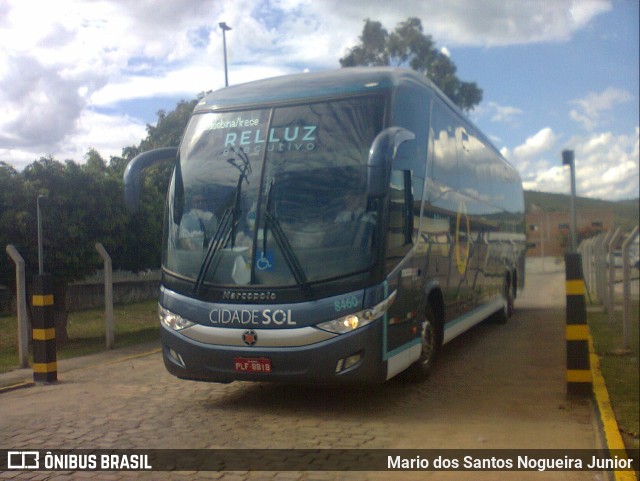 Viação Cidade Sol 8460 na cidade de Jacobina, Bahia, Brasil, por Mario dos Santos Nogueira Junior. ID da foto: 11120311.