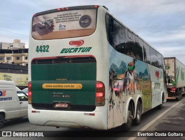 Eucatur - Empresa União Cascavel de Transportes e Turismo 4432 na cidade de Cariacica, Espírito Santo, Brasil, por Everton Costa Goltara. ID da foto: 11118879.