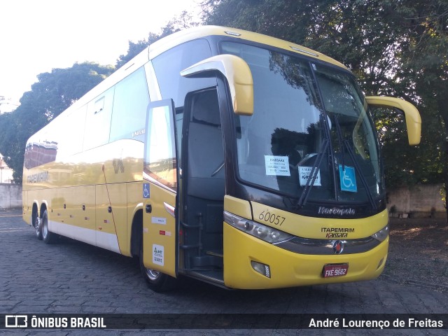 Viação Itapemirim 60057 na cidade de Ipatinga, Minas Gerais, Brasil, por André Lourenço de Freitas. ID da foto: 11119547.