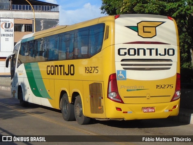 Empresa Gontijo de Transportes 19275 na cidade de Três Corações, Minas Gerais, Brasil, por Fábio Mateus Tibúrcio. ID da foto: 11120536.