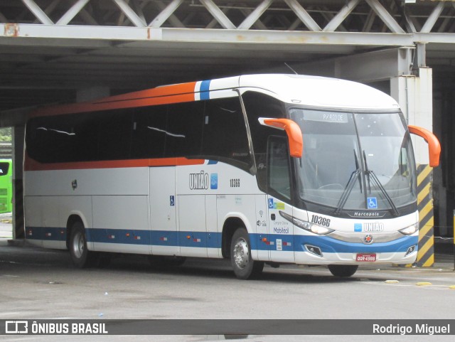 Expresso União 10366 na cidade de Rio de Janeiro, Rio de Janeiro, Brasil, por Rodrigo Miguel. Número da foto: #11122322.