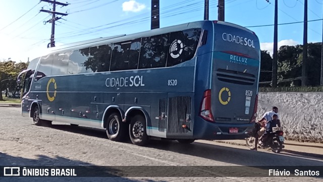 Viação Cidade Sol 8520 na cidade de Cruz das Almas, Bahia, Brasil, por Flávio  Santos. Número da foto: #11121810.