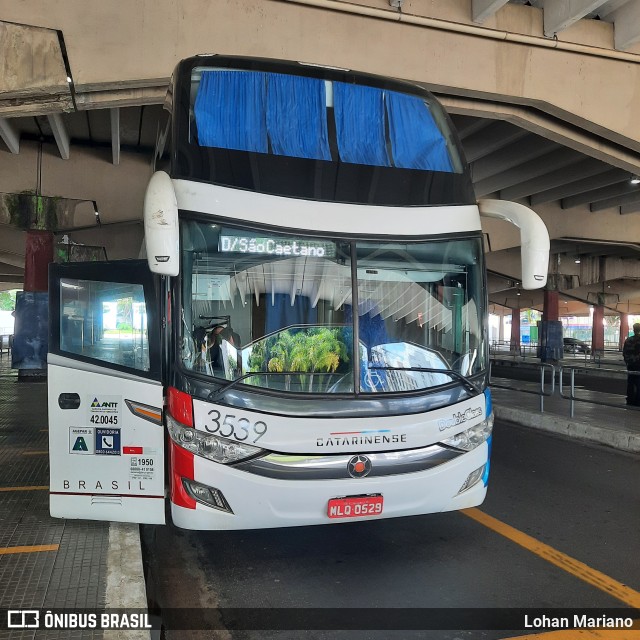 Auto Viação Catarinense 3539 na cidade de São Caetano do Sul, São Paulo, Brasil, por Lohan Mariano. ID da foto: 11121430.