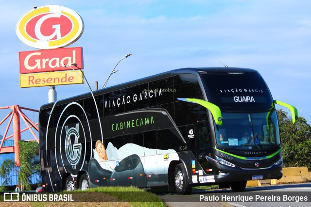 Viação Garcia 87049 na cidade de Resende, Rio de Janeiro, Brasil, por Paulo Henrique Pereira Borges. ID da foto: 11123514.