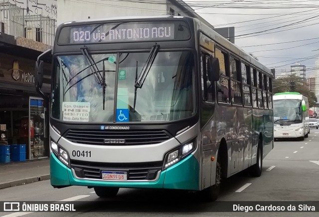 Auto Viação Urubupungá 00411 na cidade de Osasco, São Paulo, Brasil, por Diego Cardoso da Silva. Número da foto: #11121762.