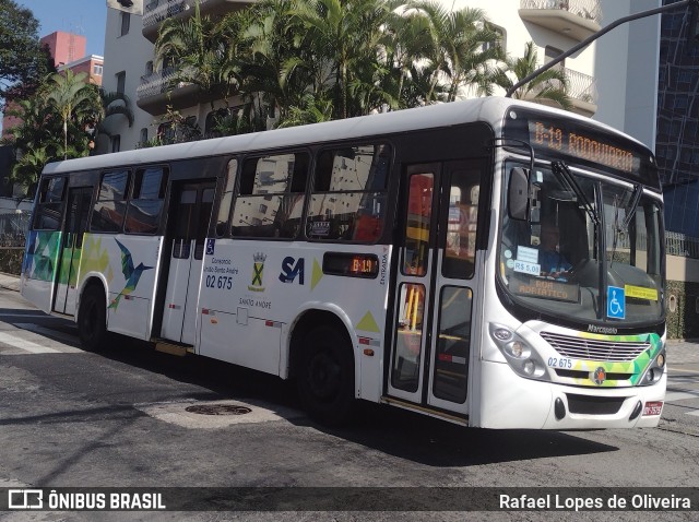 Viação Vaz 02 675 na cidade de Santo André, São Paulo, Brasil, por Rafael Lopes de Oliveira. Número da foto: #11122265.