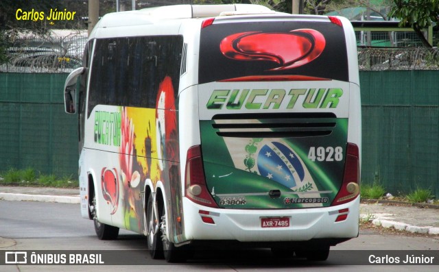 Eucatur - Empresa União Cascavel de Transportes e Turismo 4928 na cidade de São Paulo, São Paulo, Brasil, por Carlos Júnior. Número da foto: #11123470.