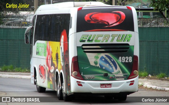 Eucatur - Empresa União Cascavel de Transportes e Turismo 4928 na cidade de São Paulo, São Paulo, Brasil, por Carlos Júnior. ID da foto: 11123470.