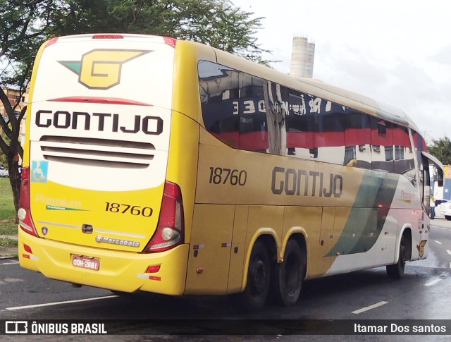 Empresa Gontijo de Transportes 18760 na cidade de Salvador, Bahia, Brasil, por Itamar dos Santos. Número da foto: #11121801.