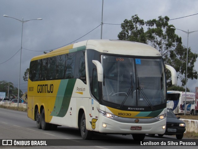 Empresa Gontijo de Transportes 18030 na cidade de Caruaru, Pernambuco, Brasil, por Lenilson da Silva Pessoa. ID da foto: 11123479.